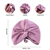 New Silk Turban Bonnets For Women Adjustable Twisted Sleeping Night Cap Stretch Chemo Head Wrap Cap For Curly Ladies 2