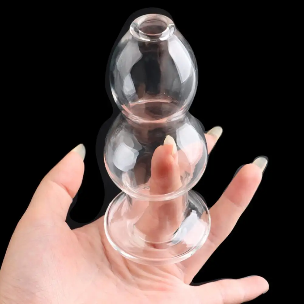 Glass Anal Plug For Beginners Smooth Rounded Tip Transparent_voghion.com