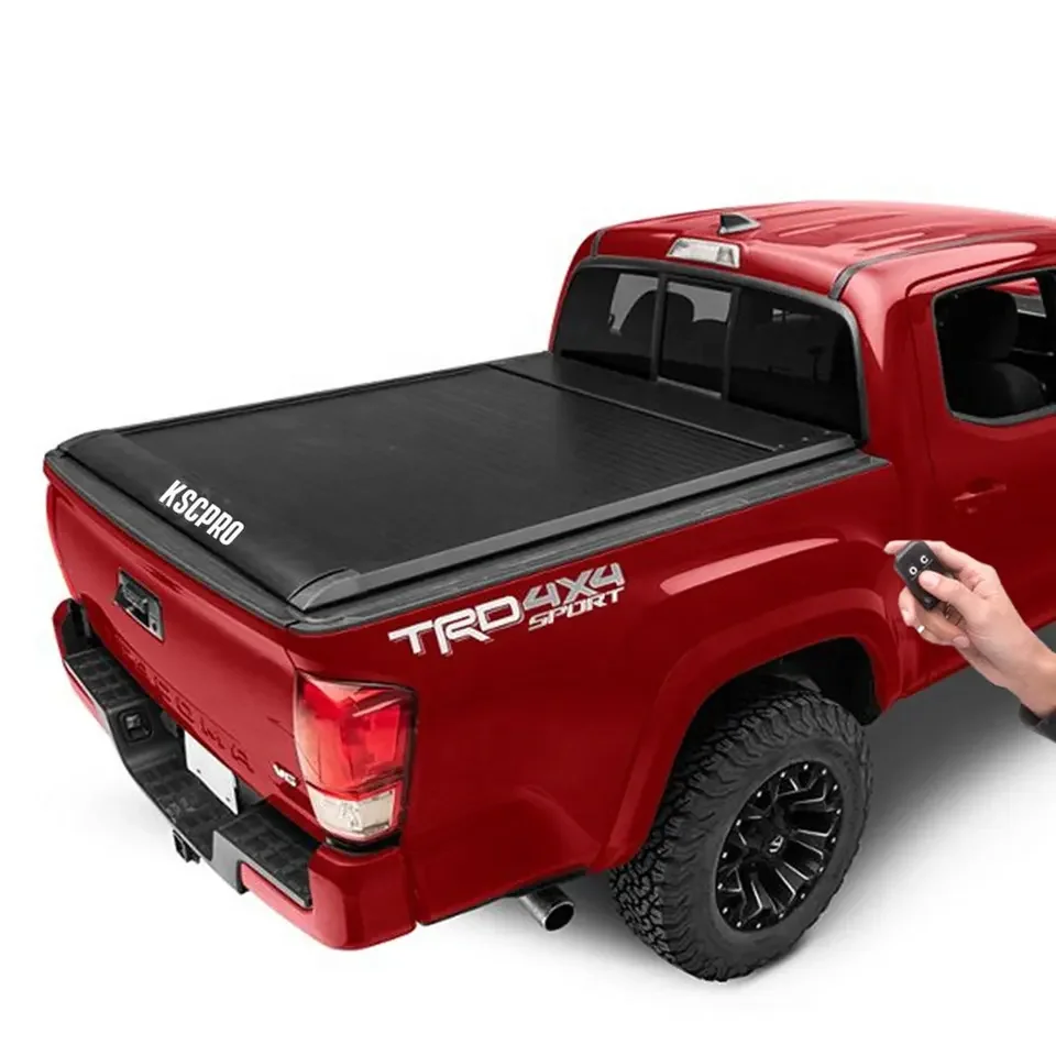 

Aluminum Electric Retractable rear tonneau cover for F150 2016 With Lock truck bed covers For all pickup