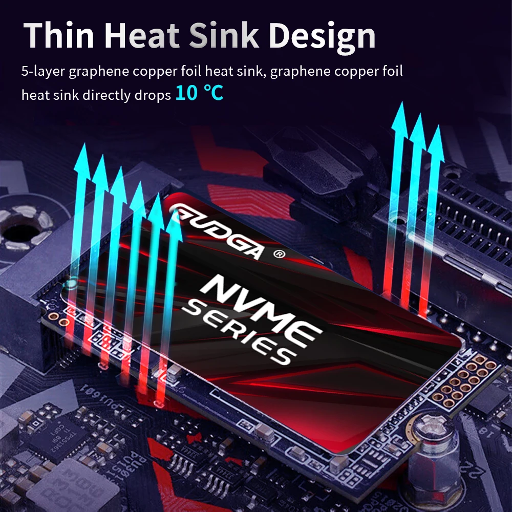 GUDGA M.2 NVMe PCIe 3.0 X4 SSD 1TB 512GB 256GB 128GB SSD M.2 2242 Hard Drive Disk Internal Solid State Drive For Desktop Laptop