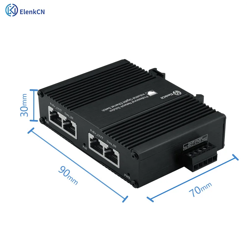 

Custom Support 30W/60/90W POE Injector Switch 12-48VDC IEEE802.3af/at/bt Standart ESD Protection Switch POE Convert Injector