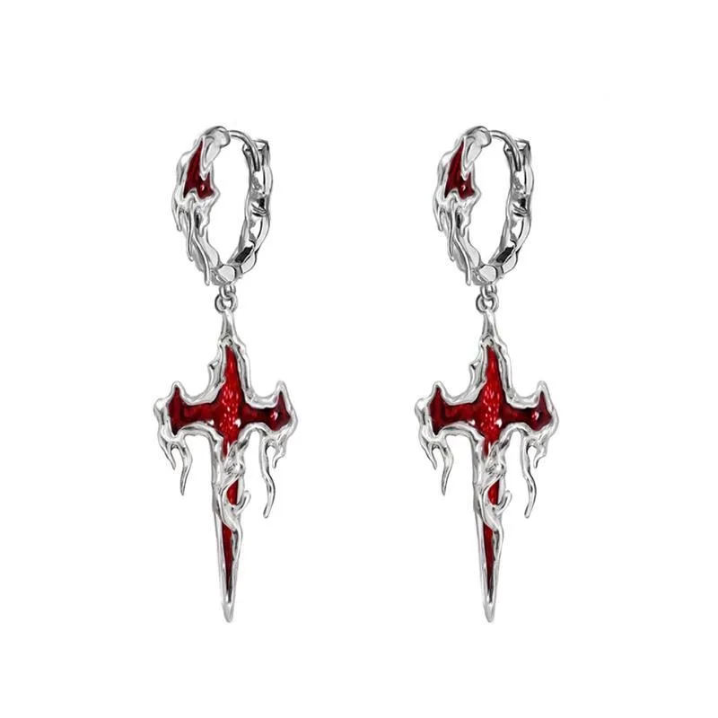 送税込【CRAFTD London】Crucifix Earring ピアス Pair (2色)♪ Crucifix Earring (Silver)