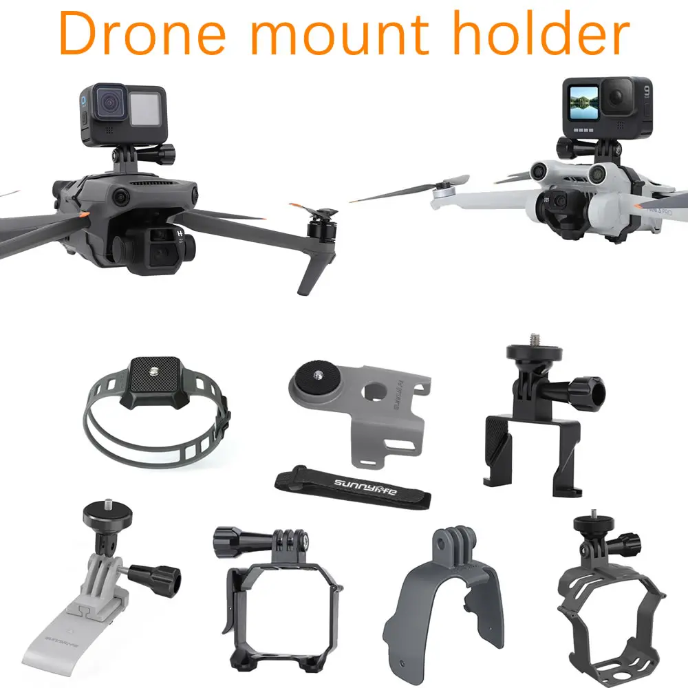 Drone mount holder For DJI FPV avata mini 4 pro AIR 3 Camera Top Bracket Sports Action Camera Adapter Mount Clamp Holder
