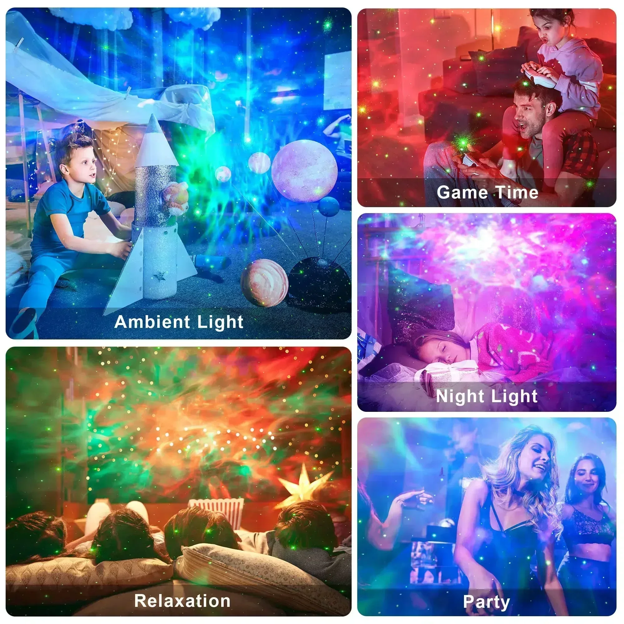 New Astronaut Galaxy Starry Projector Lamp LED Night Light Star Sky Night Lamp Bedroom Home Decorative Kids Birthday Christmas