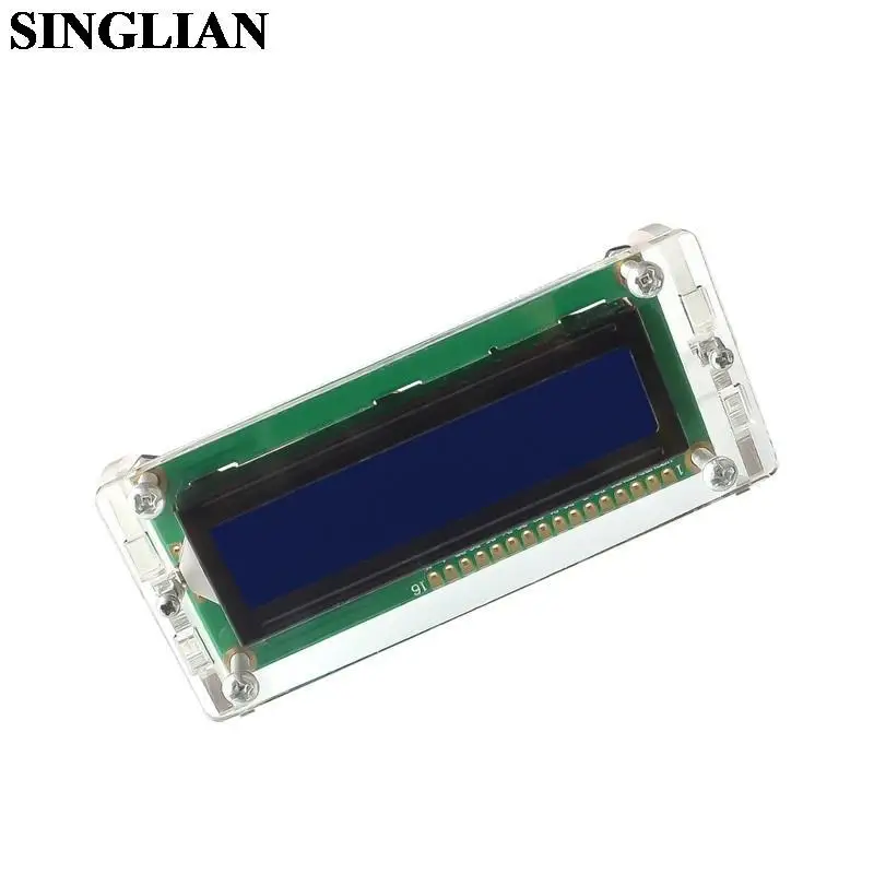 

1pcs LCD1602 LCD Shell Oblique Viewing Angle Transparent Case Does Not Include 1602 Screen Module