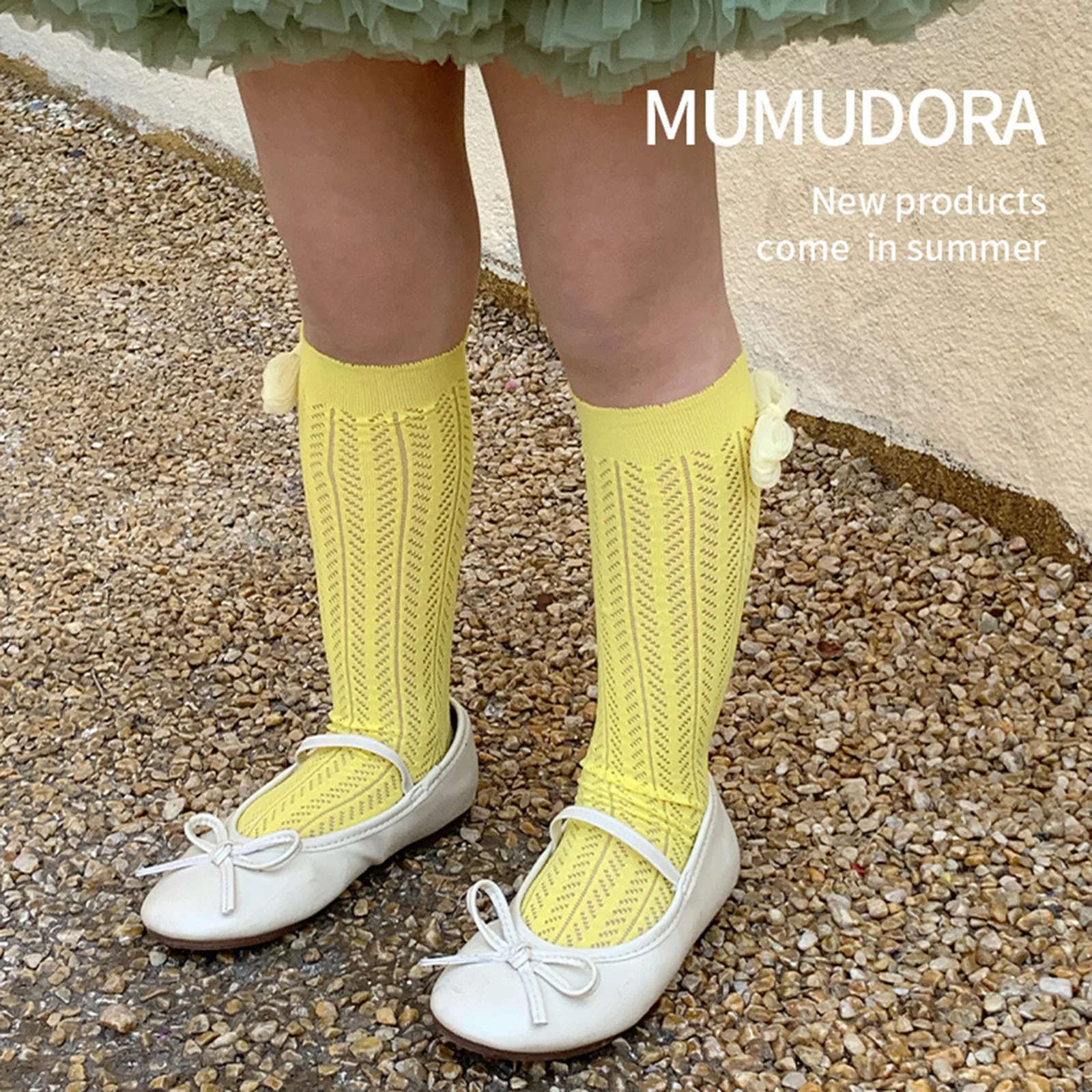 

Toddler Baby Girls Bow Below Knee Socks Newborn Summer Bow Mesh Ruffle Stockings