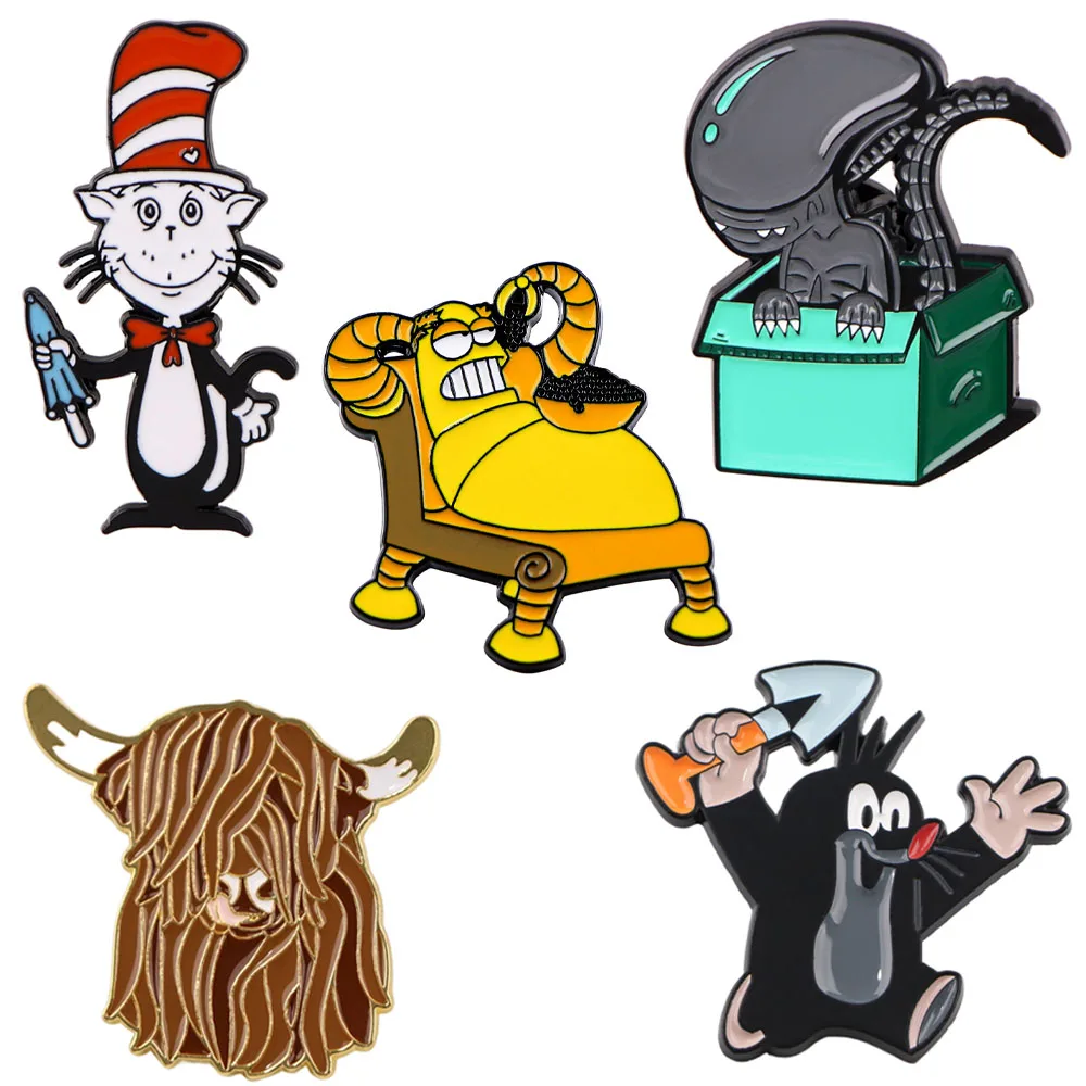 

Маленькая родинка, Мультяшные заколки для рюкзака, заколки на лацкан, значки на одежду, эмалированная заколка, ювелирные аксессуары, броши для портфеля, подарок