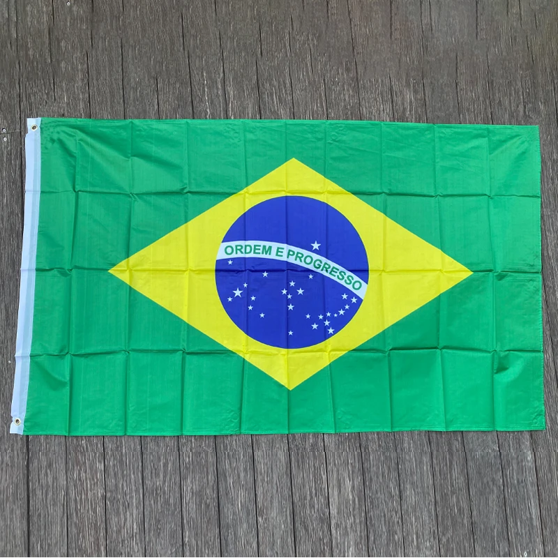 Xvggdg Bendera Brasil Besar 3X5 Kaki Baru Poliester Bendera Nasional ...