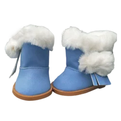 Fur Boots Fits for 18inch Girl Doll 7cm Doll Shoes for 43CM  Reborn Baby Doll Shoes Winter Boots