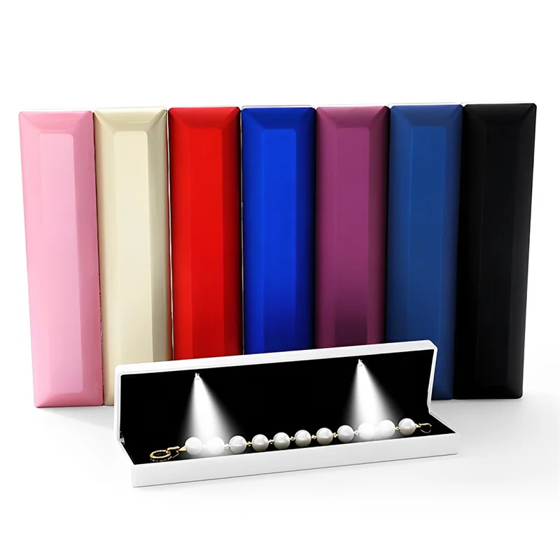 Elegant LED Light Jewelry Necklace & Bracelet Gift Display Box