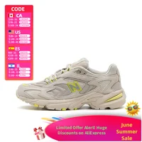 New Balance NB 725 Retro Chaussures de course décontractées à semelle souple, antidérapantes, durables et légères en gris crème ML725NK1 1