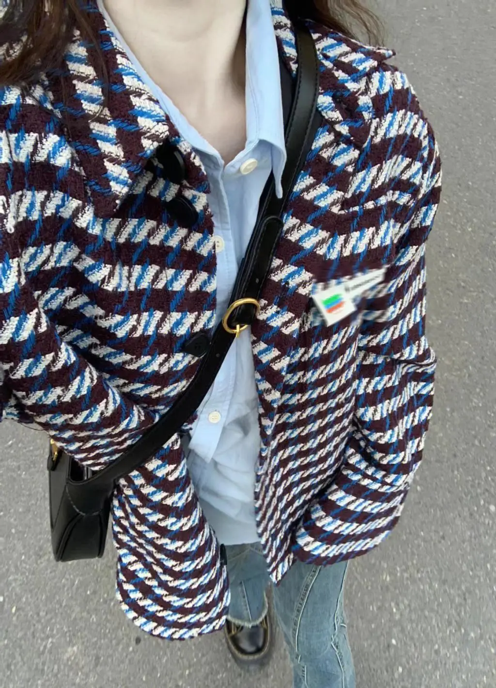 

Korean Fashion Oversized Striped Print Coats For Women 2023 Spring Luxury Long Sleeve Button Down Loose Jacket One Piece Clothes