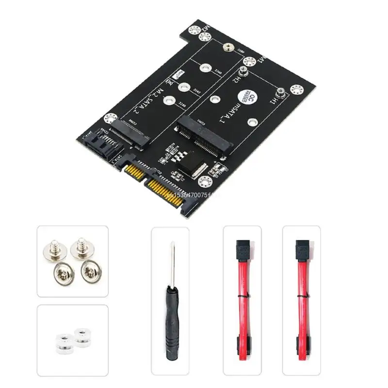 

MSATA or for M.2 to Dual 3.0in Adapter Board 2-in-1 NGFF or mSATA Converter Reader Card Supports NGFF for Dropship