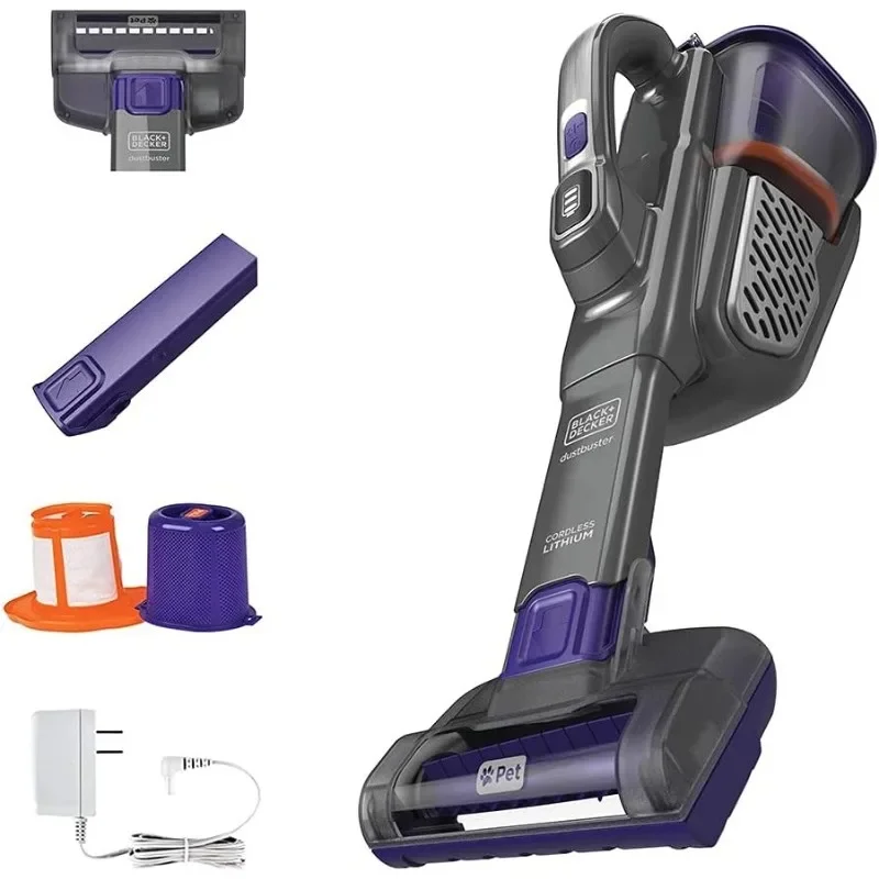 

BLACK + DECKER пылесос Furbuster AdvancedClean + беспроводной ручной пылесос для домашних животных и автомобилей (HHVK515JP07)
