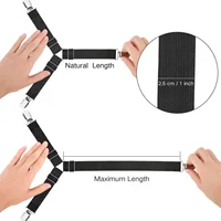 4 Pcs Triangle Bed Sheet Holders Fitted Sheet Clips Adjustable Sheet Suspenders Mattress Gripper Clips for Bed Mattress Cover 4