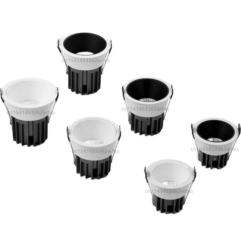 조도 조절 LED 다운라이트 내장 천장 램프, COB110V-220V 알루미늄 스포트라이트, 나노 실내 조명 