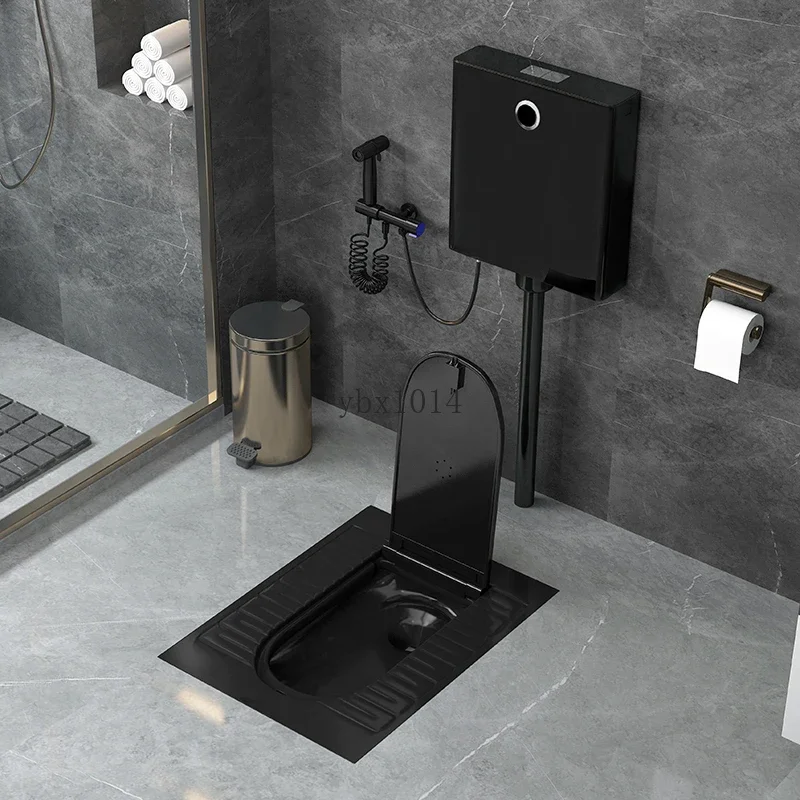 ~Household Toilet Water Tank Set Bathroom Small Apartment Shower Room Potty Chair with Cover Toilet 4