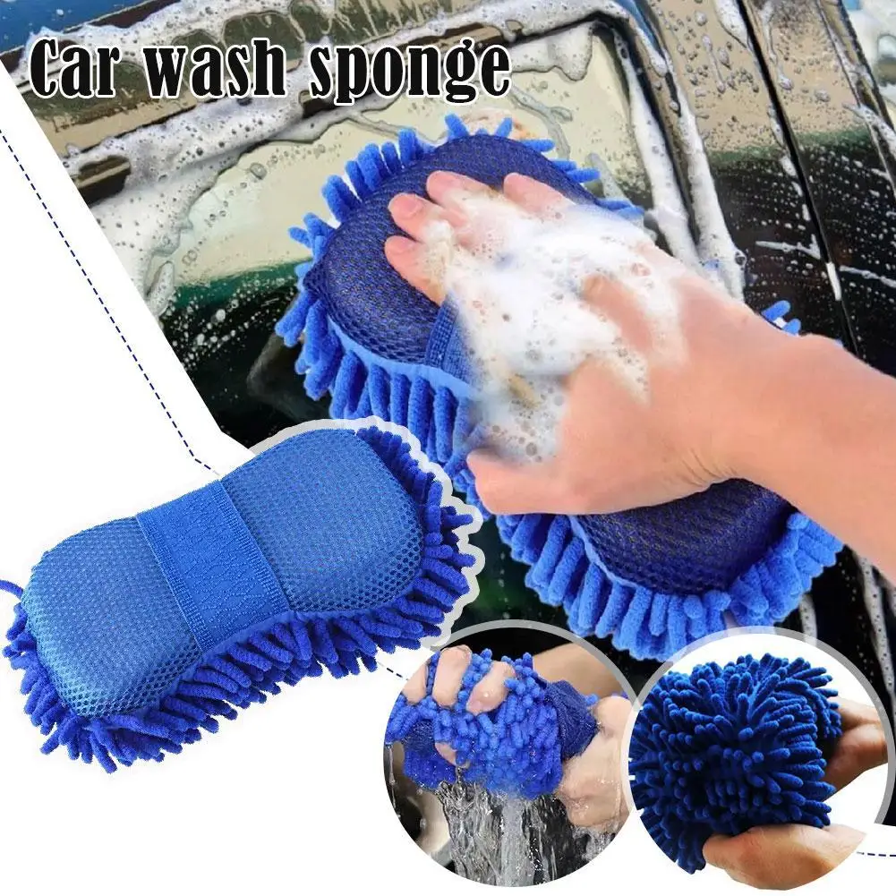 Car Cleaning Sponge Car Wash Care Washing Brush Pad Cleaning Microfiber Polishing Dusting Scratch-free Washing Cars Floors N EW