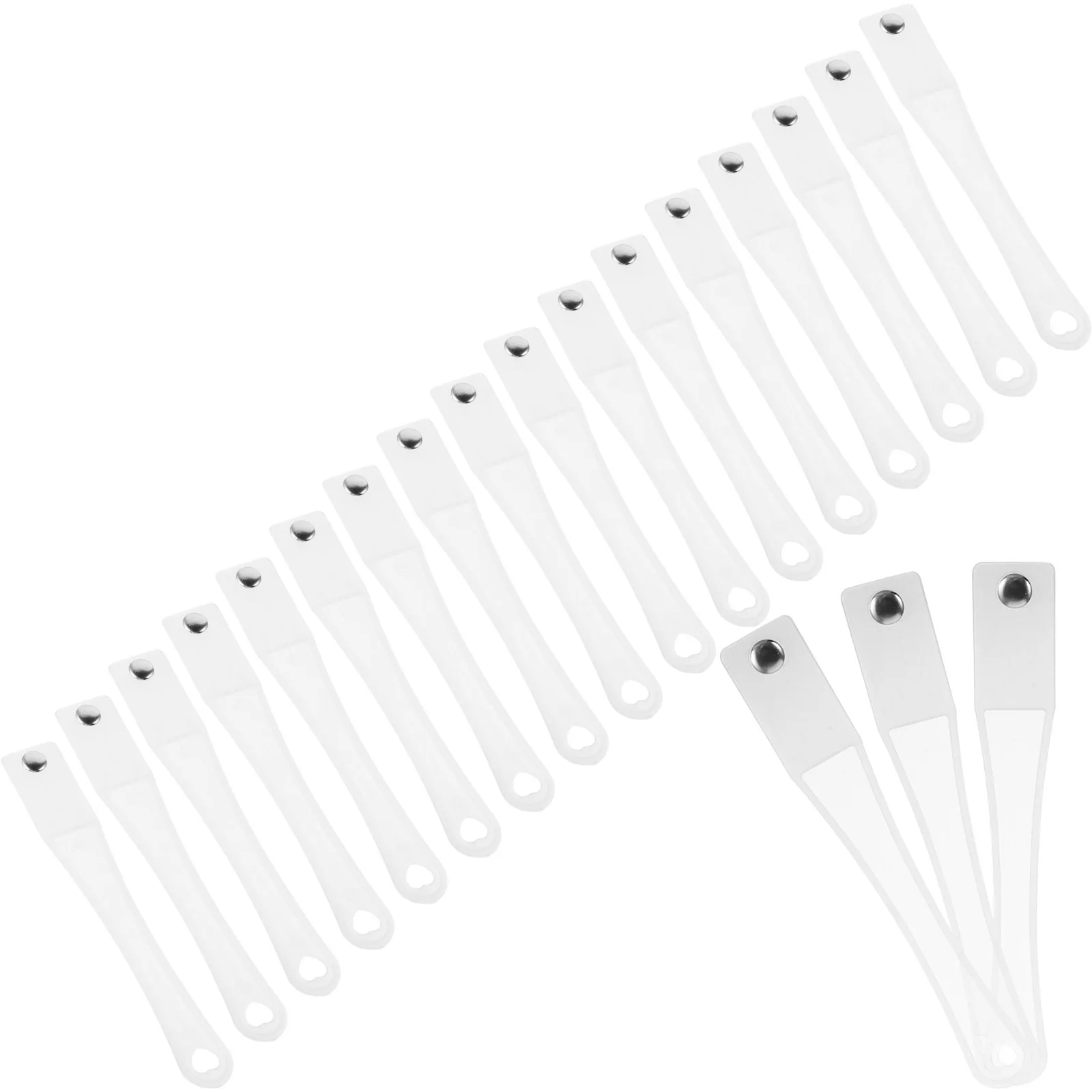 20Pcs 투명 플라스틱 팬 핸들 DIY 비드 아트 프로젝트를위한 리벳 공예 팬..