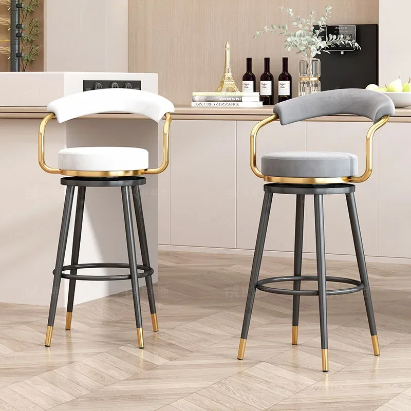 Leisure Stylish Bar Chairs bar chairs Designer Support Comfortable Luxury Chairs High Bistro Taburete Alto Para Cocina Modern Furniture