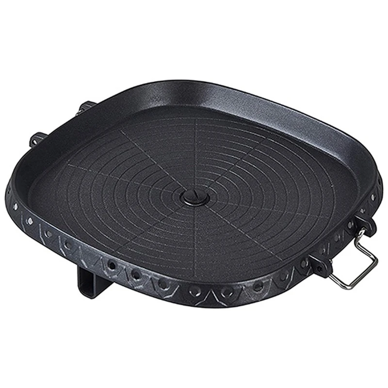 

Square Nonstick Korean Grill Pan Barbecue Portable Hot Plate Stone Coating Household Outdoor Baking Tray