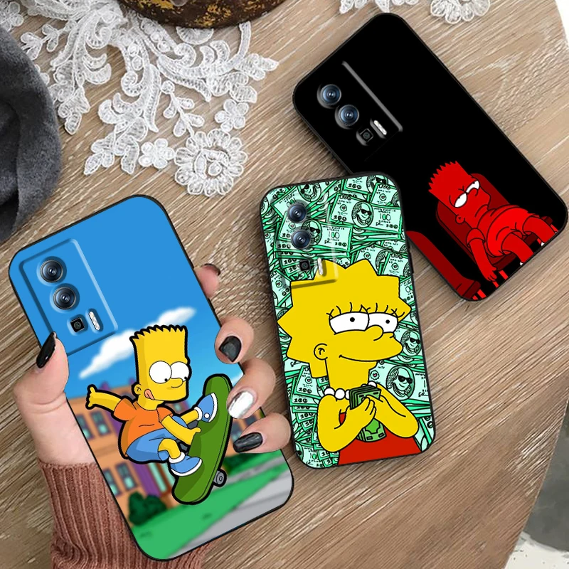 The Simpson Boy Family Per Xiaomi Redmi 9A 9C 9At 10C 9 9T 10 12C 13C 8 12 K60 A1 K50 K40 5G Black Funda Phone Case