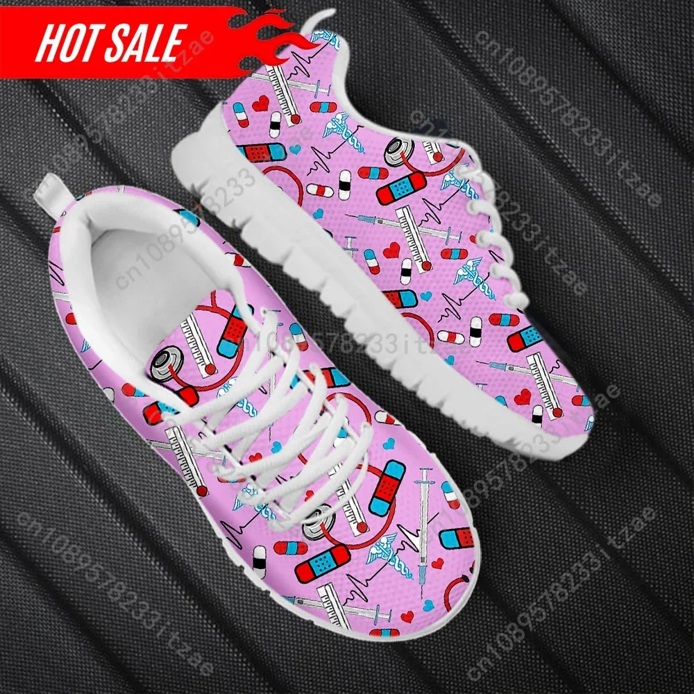 Classic Women's Nurse Shoes Meidcal Equipment Assistant Print Female Casual Sneakers Outdoor Walking Tennis Gifts 4
