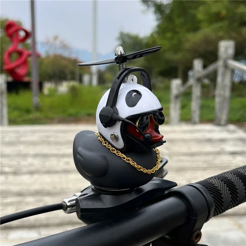 bike duck with helmet Bicycle Rubber Flame Look best with dark visors. Motorcycle Handlebar Duck With Helmet