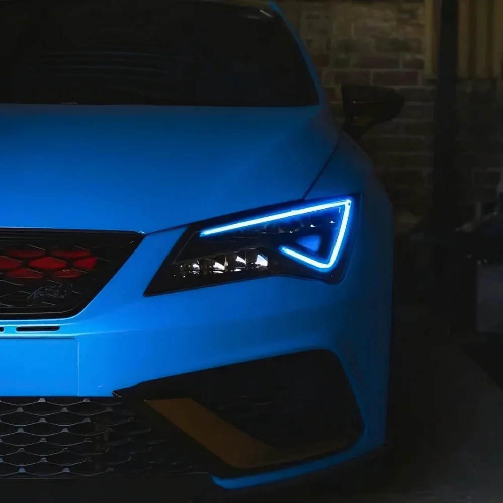 

Желтые ДХО, доски для 2017 2018 2019 Seat Leon Cupra светодиодный, фары для дневных ходовых огней, синие, красные, 5F0941475A 5F0941476A