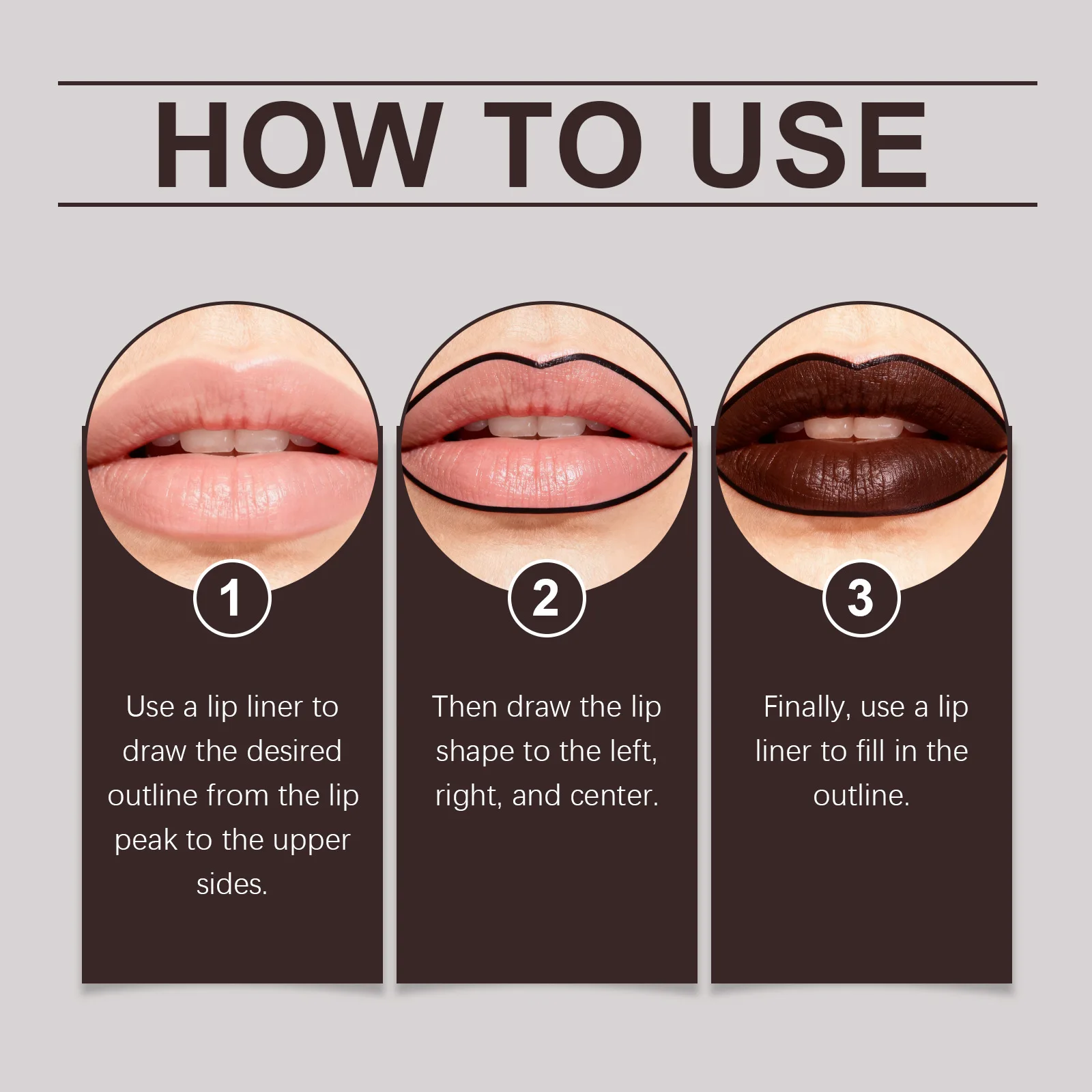 Light Brown Plumping Lip Liner Outlines Natural Three-dimensional Lip Shape and Is Easy To Color for Daily Makeup.