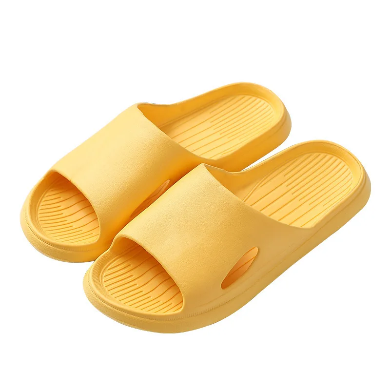 

2023 New Summer Women's Solid Color Soft Sole Bathroom Slippers Indoor Non-Slip Home Shoes