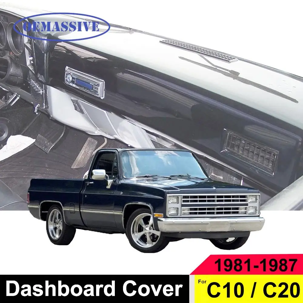 OEMASSIVE Dash Mat Dashmat Dashboard Cover Dash Cover For Chevrolet C10 C20 C30 Silverado Full Size Truck 1981-1987