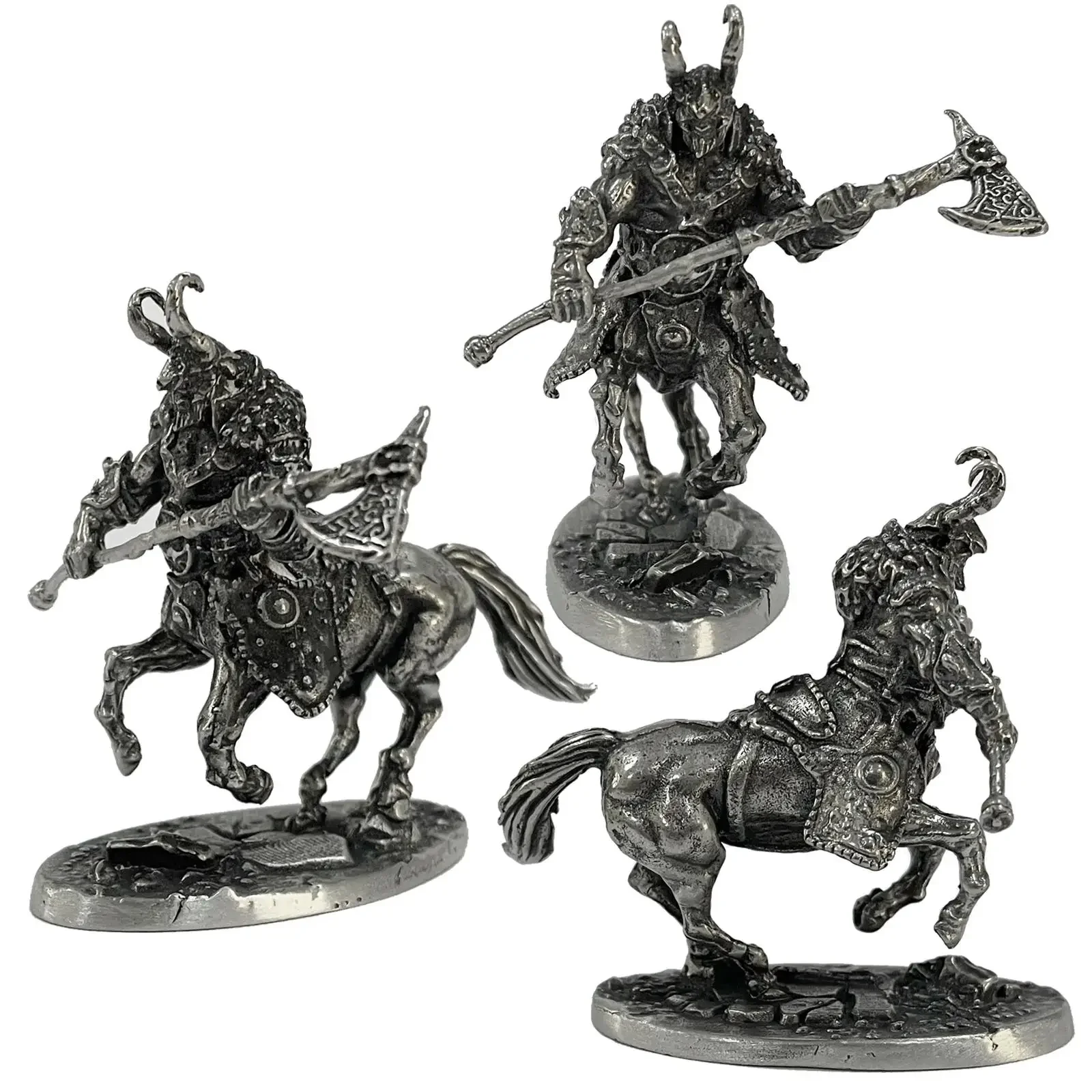 금속 중세 기사 육군 켄타우루스 기병 군인 장난감 모델 피규어 보드 게임 자동차 장식