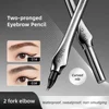 Two Nib Curved Eyebrow Pencil Waterproof Sweatproof Non-smudging Multifunctional Natural Eyebrow Pencil Makeup Cosmetics 5