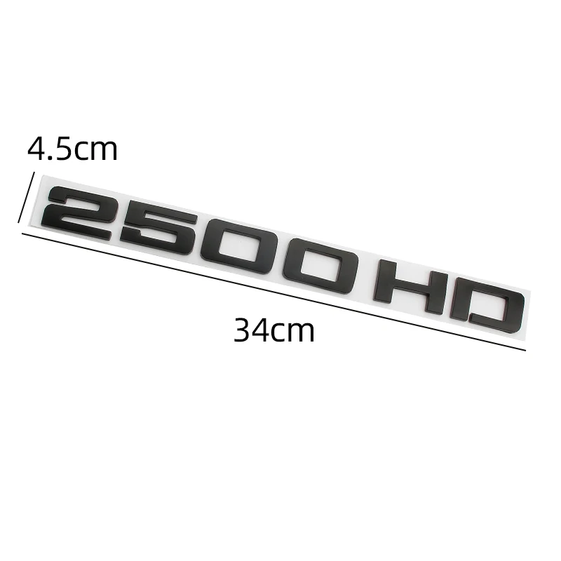 자동차 트렁크 글자 배지 엠블럼 스티커, 쉐보레 GMC 실베라도 2500HD 시에라 유콘용 3D ABS 크롬 2500 HD 데칼 스티커