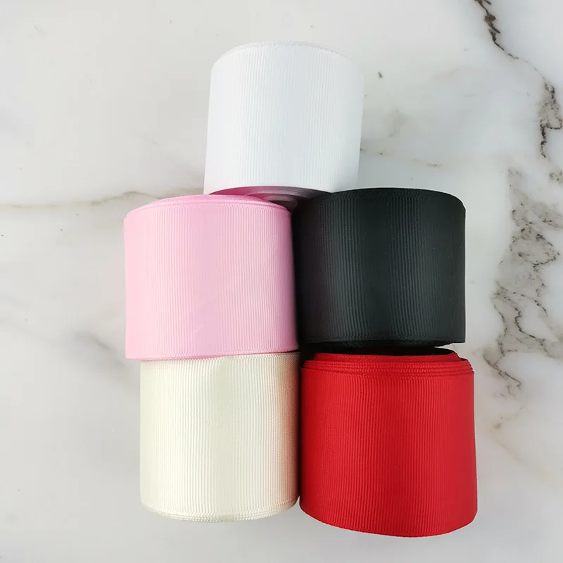 (10 meters/Roll) 50mm Width Grosgrain Ribbon Wholesale Gift Wrap Christmas Decoration Ribbons Handmade DIY
