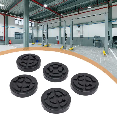 5 Pieces Lift Rubber Pads Set Rubber Arm Pads Round Auto Truck Hoist Lift Pad for Auto Lift Car Truck 30mm Thick Anti-slip