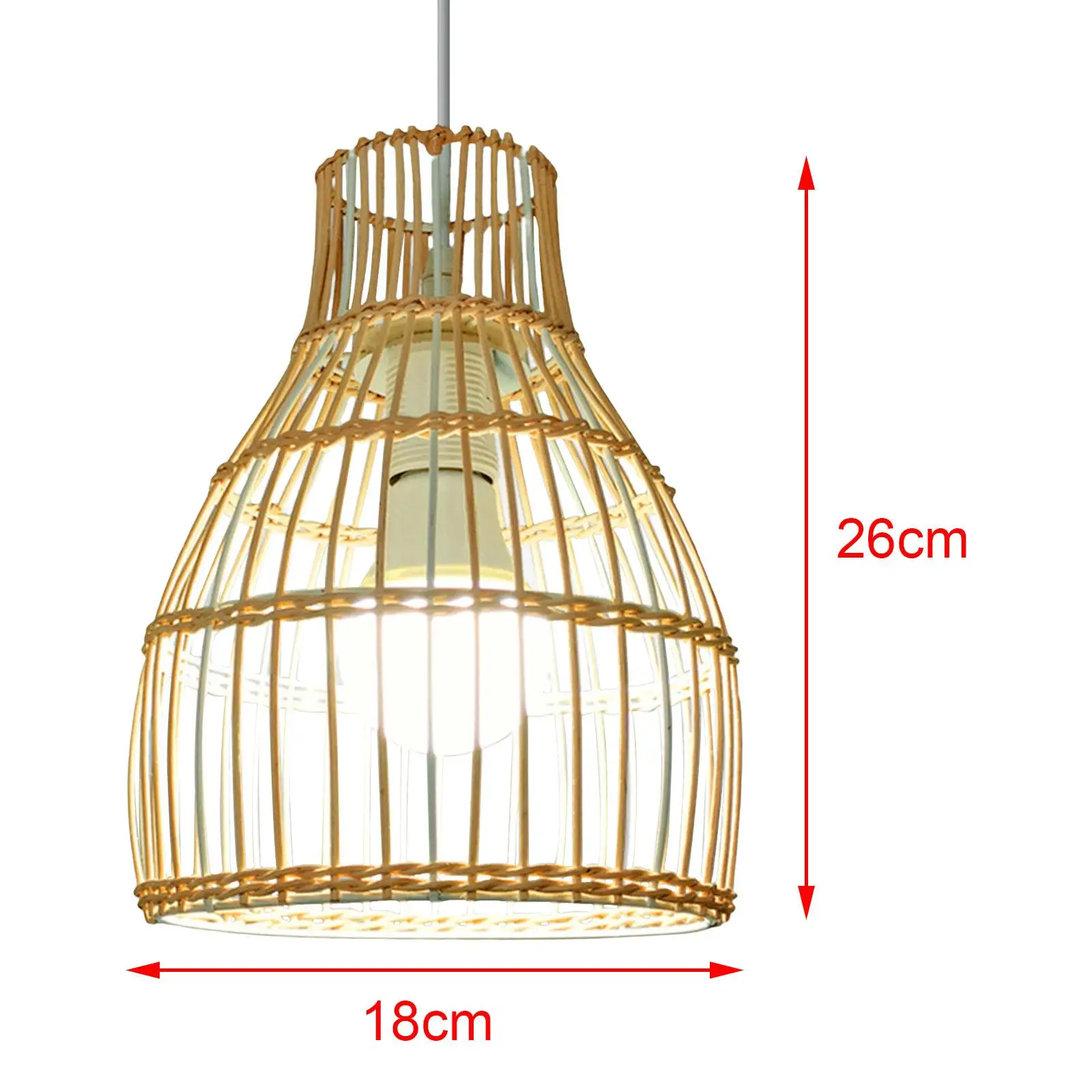 Rattan Lamp Shade Hanging Ceiling Light Lampshade Simple Pendant Light Shade