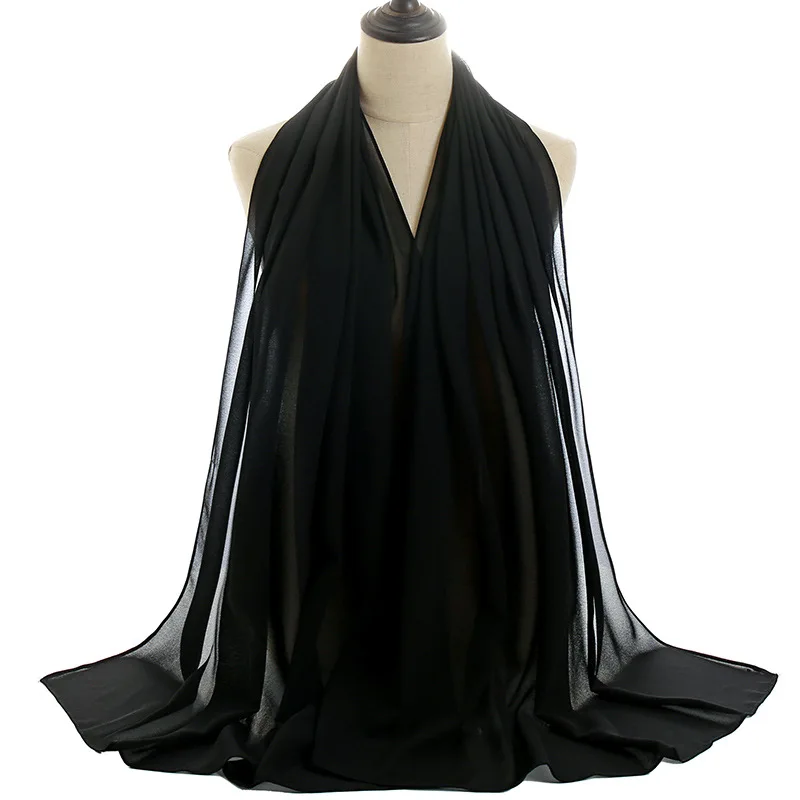 Ramadan Islamic Instant Bubble Chiffon Shawl Scarf Lady Head Wrap Women Hijabs Scarves Bufandas Muslim Veil Hijab Snood 180*70cm 6