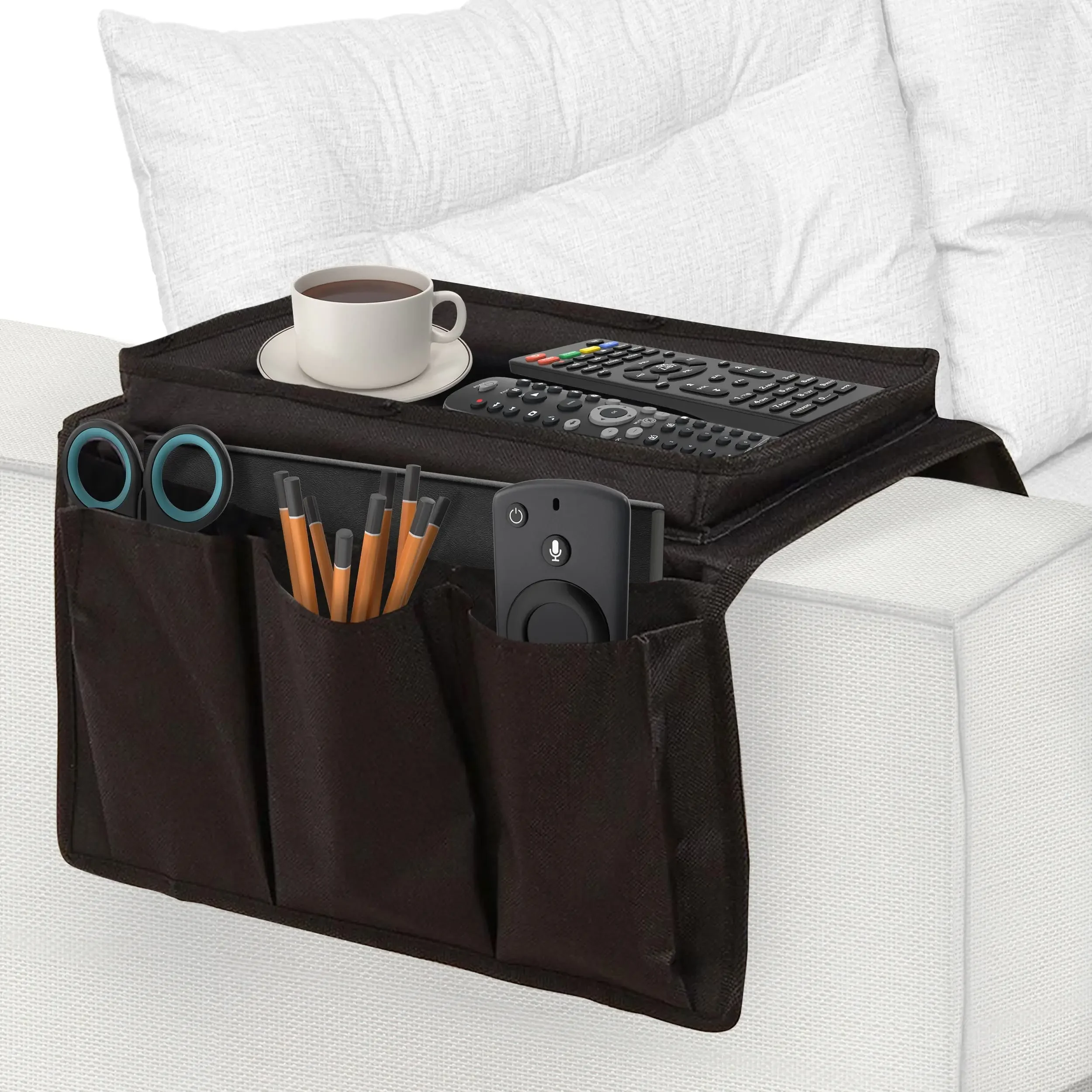 Control Holder Couch Sofa Tray Armrest Organiser Chair Couch Caddy Sofa Armrest Bag Bedside Storage Hanging Organiser Kalimbas