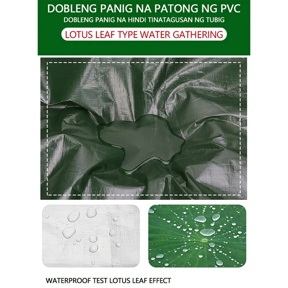 Large Tarpaulin Waterproof Heavy Duty 5/4/3m Tarp Rain Cover Reinforced Multipurpose Camping Garden Backyard Canopy Awning