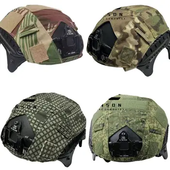 Copertura per casco tattico veloce mimetico Panno protettivo Pelle Accessori per caccia all'aperto Neve Camo Desert night EMR