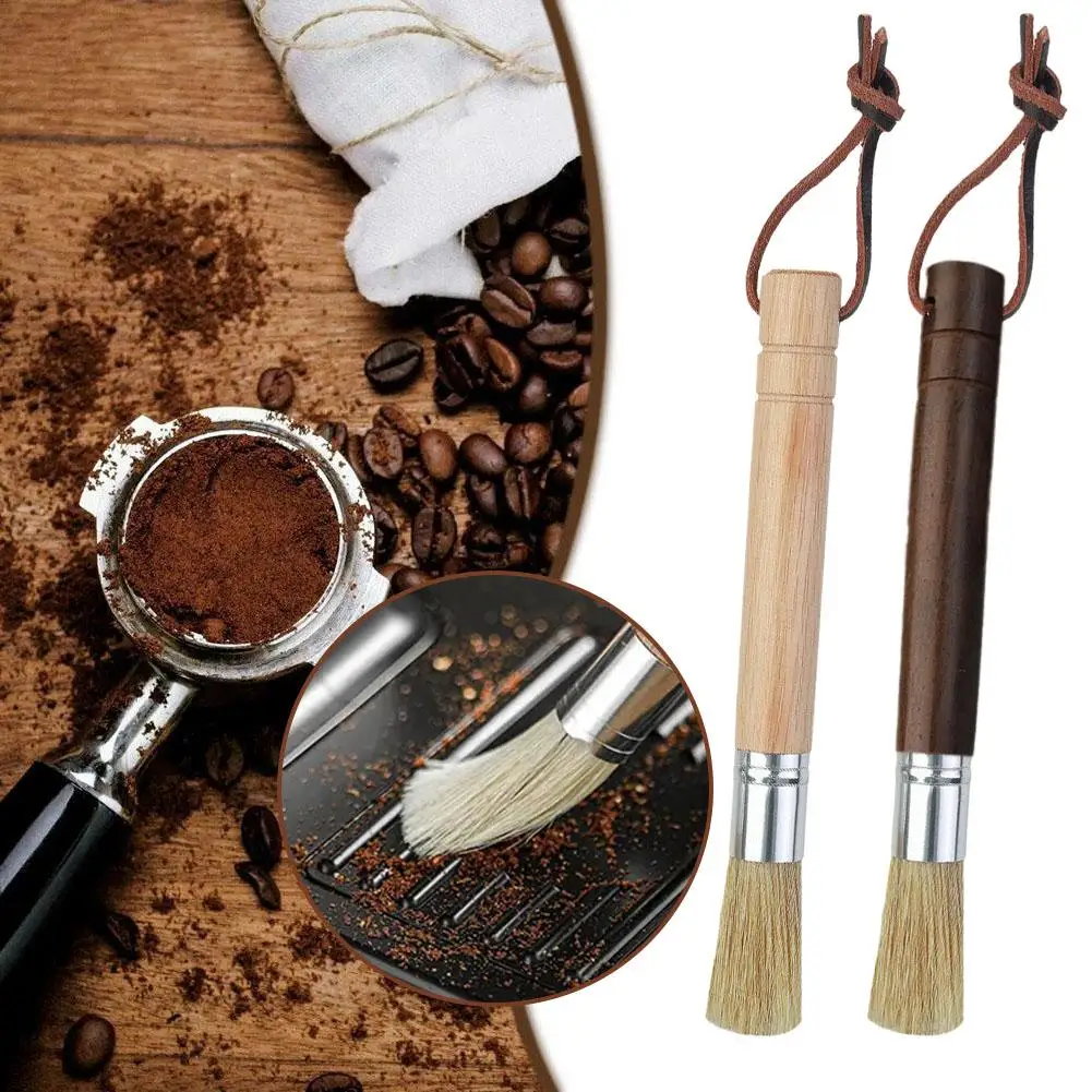

Wood Handle Coffee Grinder Cleaning Brush Dusting Espresso Brush For Home Barista Kitchen Coffee Bar Tool Accessories D8U8