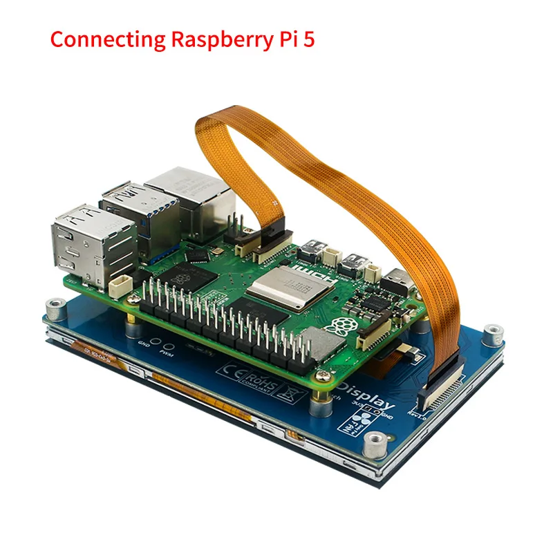 4.3 Inch DSI Touch Screen for Raspberry Pi 5 4B 3B+ 3B Capacitive Touch IPS Display 800*480 LCD Monitor For RPi 5 4B 3B+ 3B