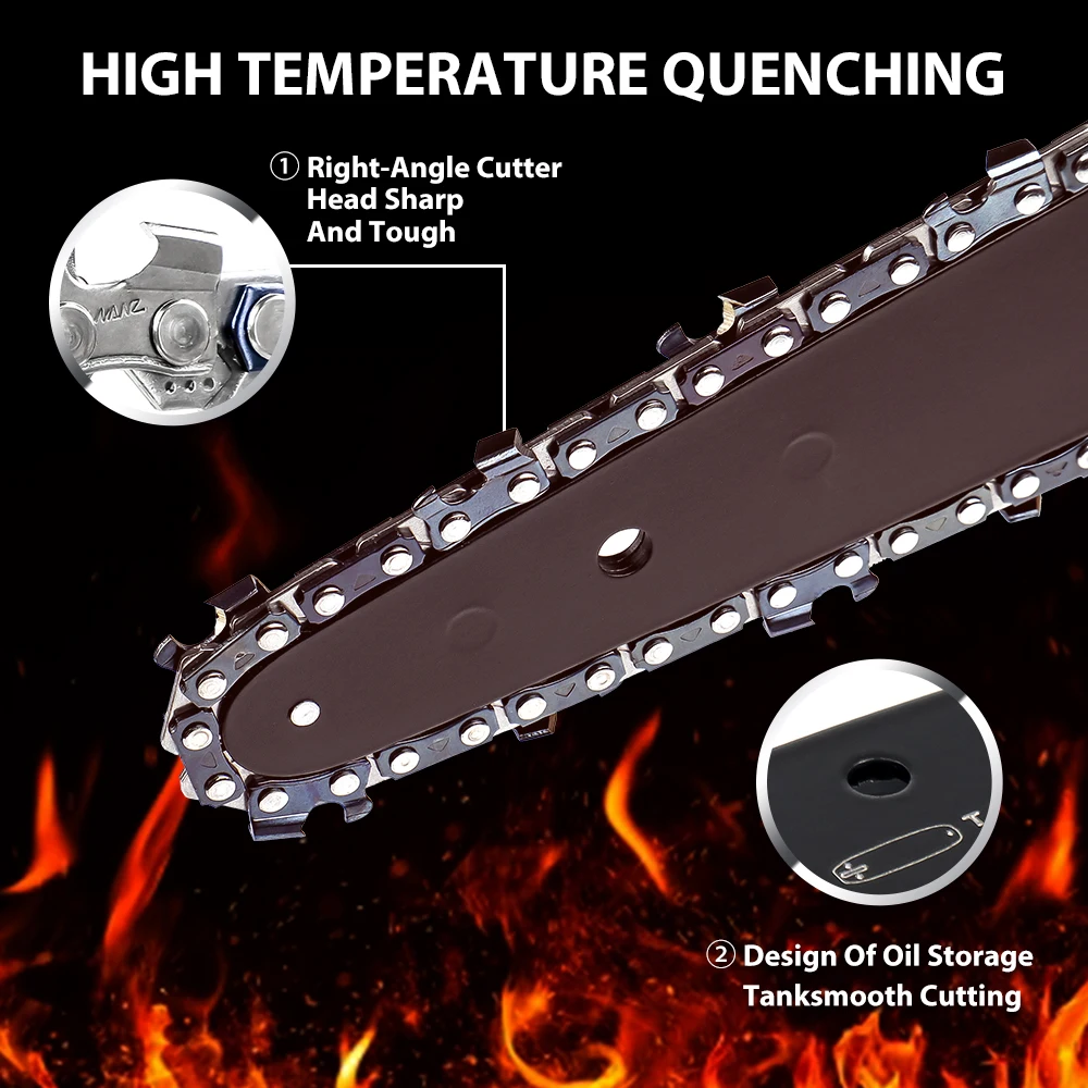 4/6 Inch Chain, Home Cordless Electric Chain Saw Accessories, Replacement Chain/Guide Rail For Pruning Saw, Tree Cutting Tools 5
