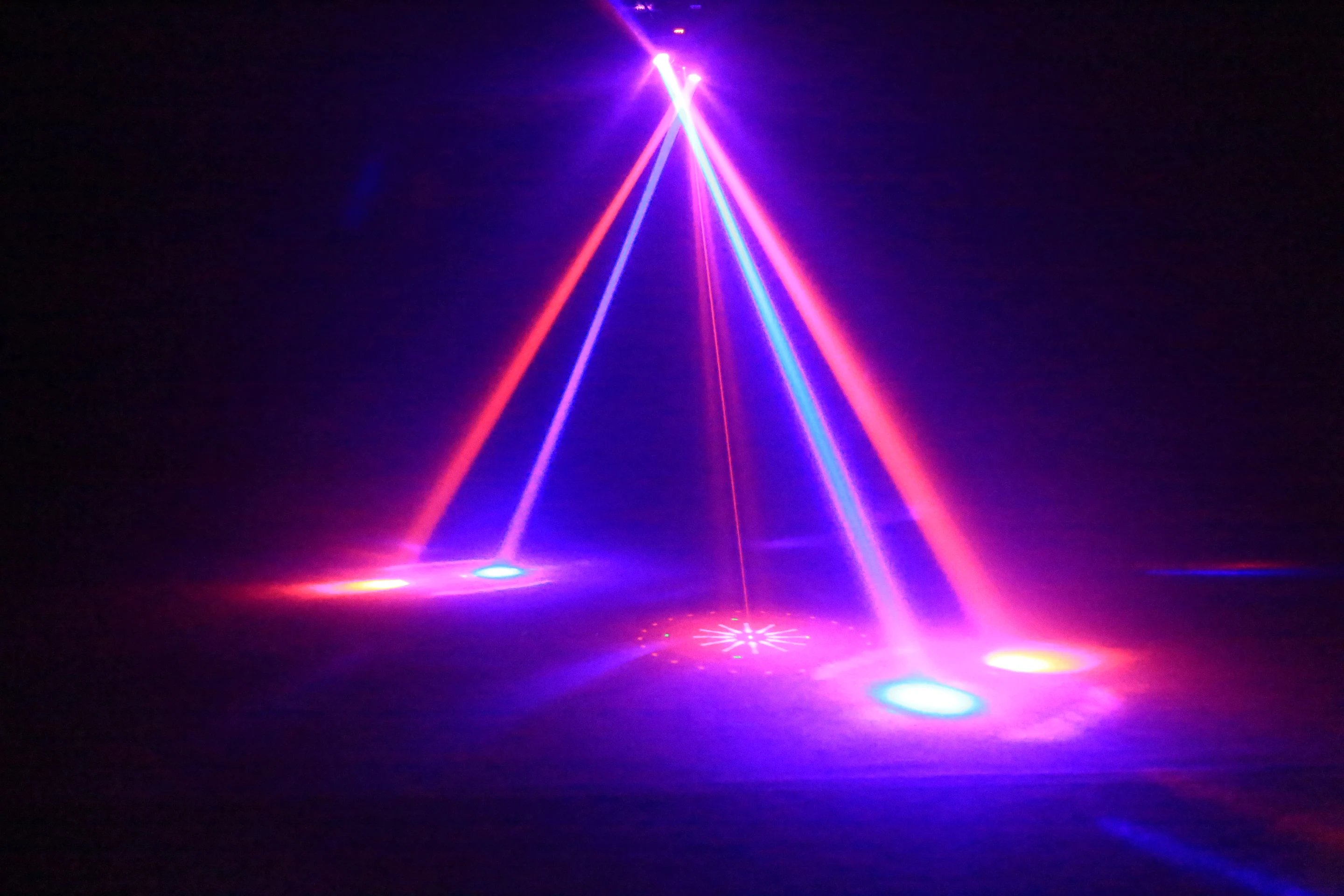 DMX 36W LED Moving Head Light Disco Gold Strobe Beam Green&Red Laser Party Light