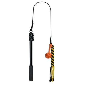 Retractable Pole Dog Chew Toy Pet Black Plush Toys Bite-resistant Flirt Pole for Dogs Teaser Wand with Plush Refill Dog Toy 2