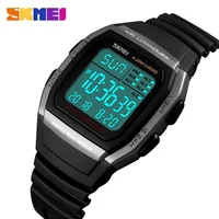 SKMEI 1278 Sports Waterproof Watch for Men Dual Time Countdown Digital Mens Wristwatch Stopwatch Alarm Clock 1381 montre homme 1