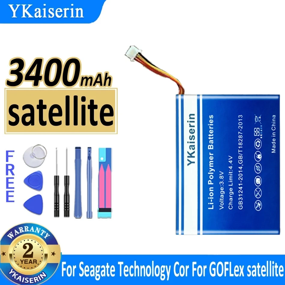 

YKaiserin 3400mAh Replacement Battery Satellite for Seagate Technology Cor Wireless Mobile Hard Drive Batterie + Tracking Number