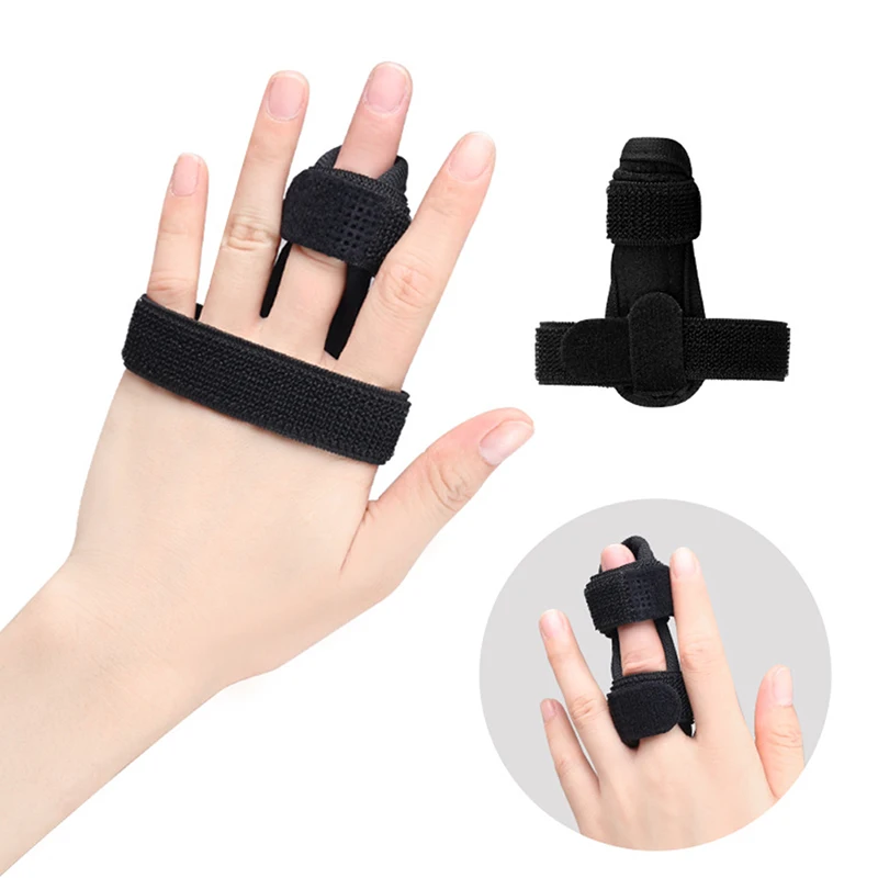 

Pain Relief Trigger Finger Fixing Splint Straighten Brace Built In Aluminum finger protector bảo vệ ngón tay